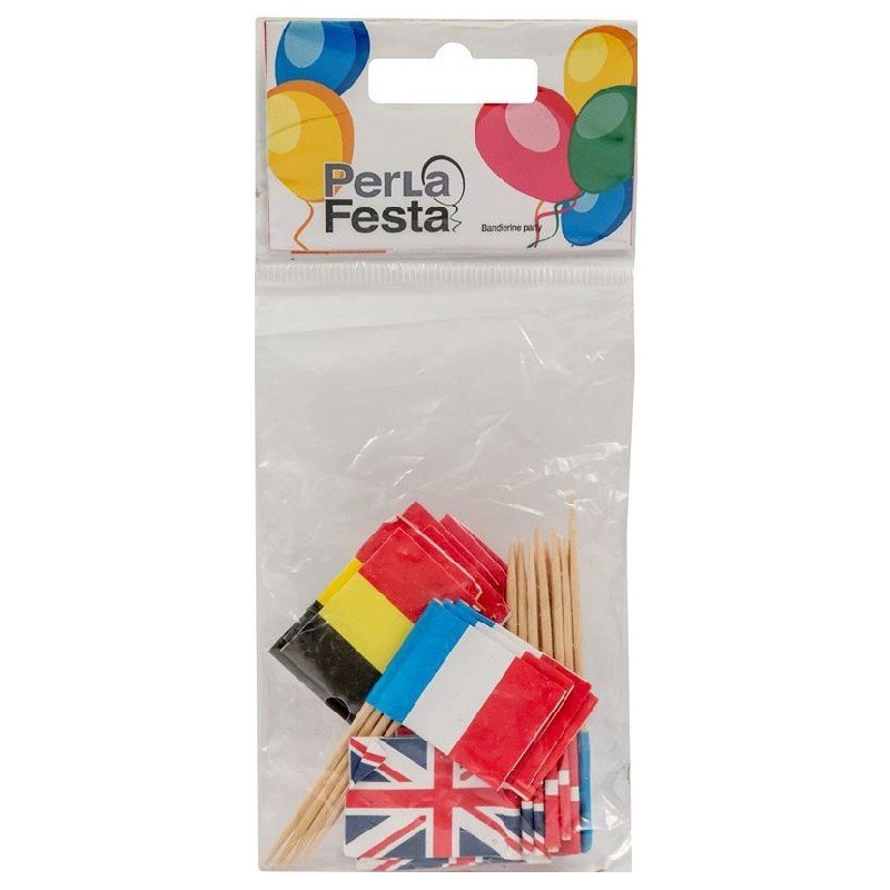 Vėliavėlių smeigtukai „Party Flags“, 30 vnt.