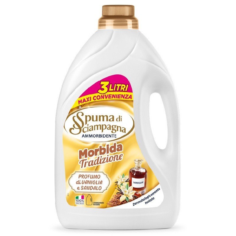Spuma di Sciampagna Morbida Tradizione Vanilla & Sandalwood minkštiklis, 3000 ml