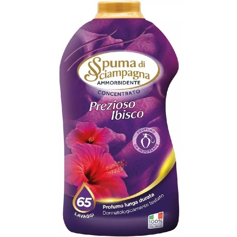 Spuma di Sciampagna Prezioso Ibisco minkštiklis, 65 skalbimų