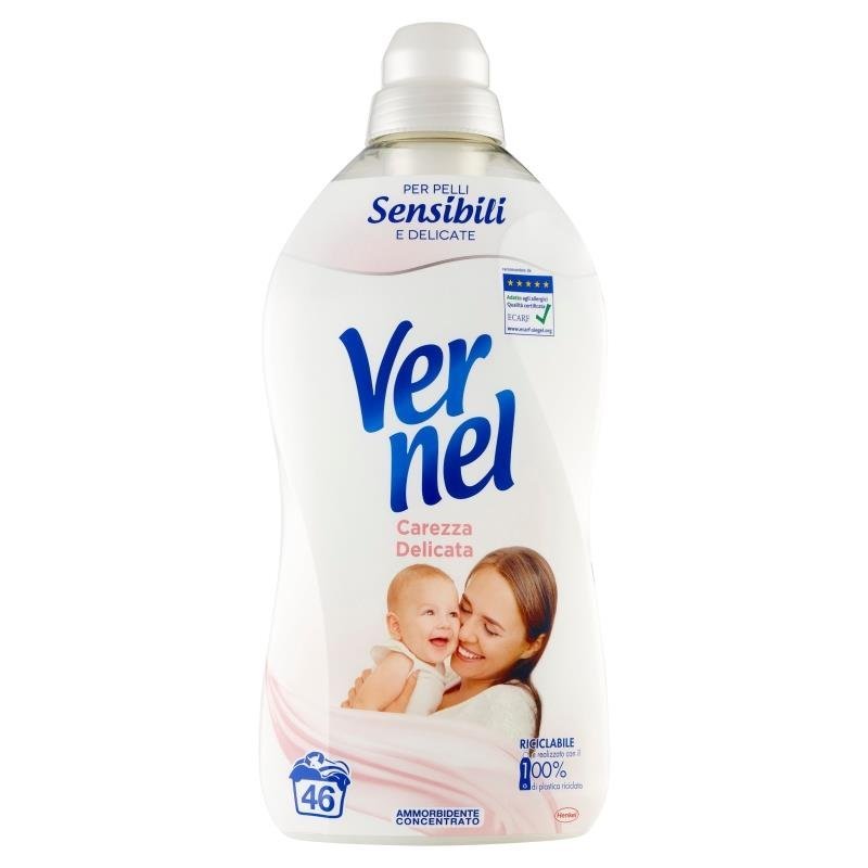 Vernel Carezza Delicata minkštiklis, 1150 ml, 46 skalbimų