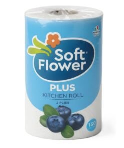Soft Flower Plus virtuviniai rankšluosčiai, 1 rulonas, 130 lapelių