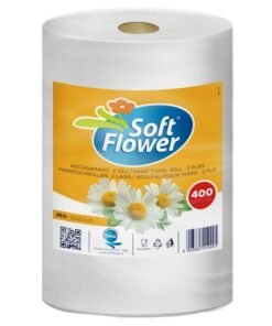Soft Flower M10 popieriniai rankšluosčiai, 1 rulonas, 400 lapelių