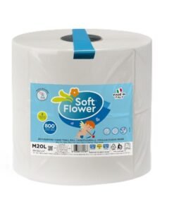 Soft Flower Love M20L popieriniai rankšluosčiai, 1 rulonas, 800 lapelių