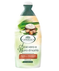 L'Angelica Aloe Vera & Shea Butter dušo gelis su alavijais ir taukmedžio sviestu, 500 ml