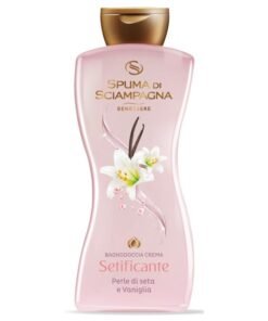 Spuma di Sciampagna Setificante kreminis vonios prausiklis su šilko perlais ir vanile, 650 ml