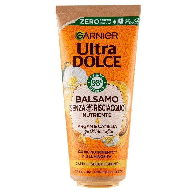 Garnier Ultra Dolce Argan & Camellia plaukų balzamas, 200 ml