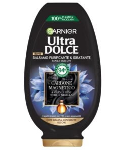 Garnier Ultra Dolce Magnetic Charcoal plaukų balzamas, 200 ml
