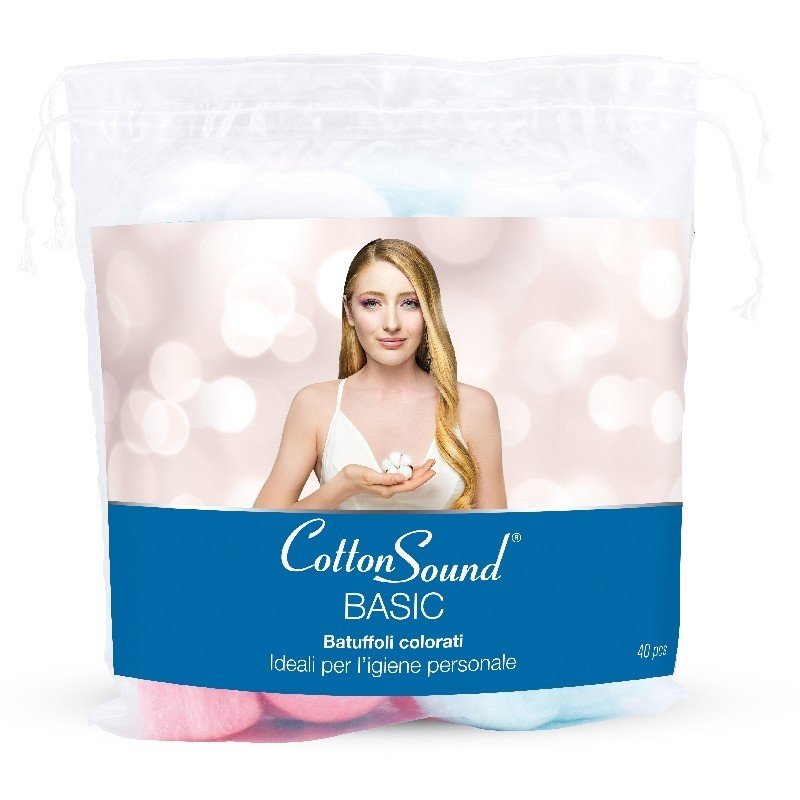 Cotton Sound spalvoti vatos kamuoliukai, 40 vnt.