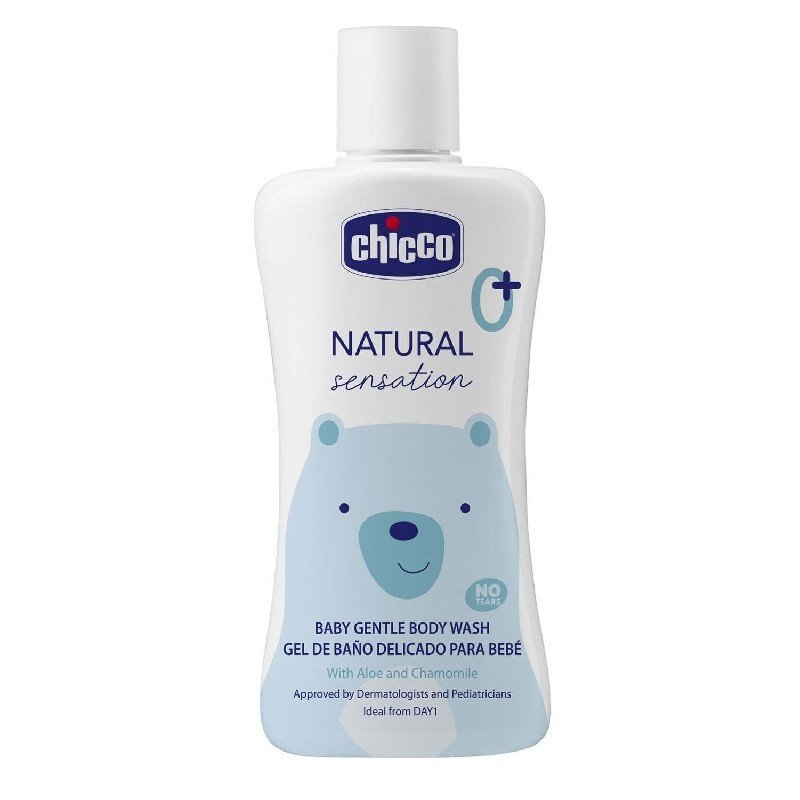 Chicco Natural Sensation švelnus kūdikių prausiklis kūnui, 200 ml