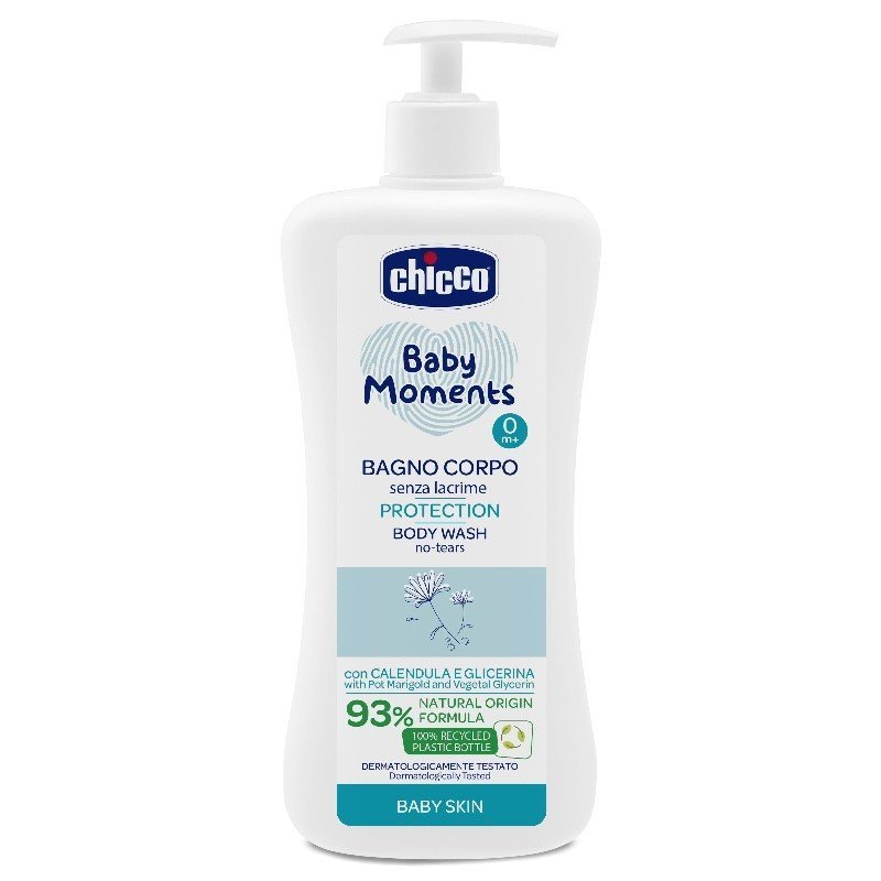 Chicco Baby Moments Protection apsauginis kūno prausiklis kūdikiams, 500 ml