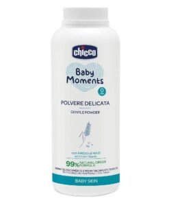 Chicco Baby Moments švelni kūdikių pudra su kukurūzų krakmolu, 130 g
