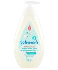 Johnson’s Baby Cotton Touch 2in1 kūdikių prausiklis ir vonelės gelis, 500 ml