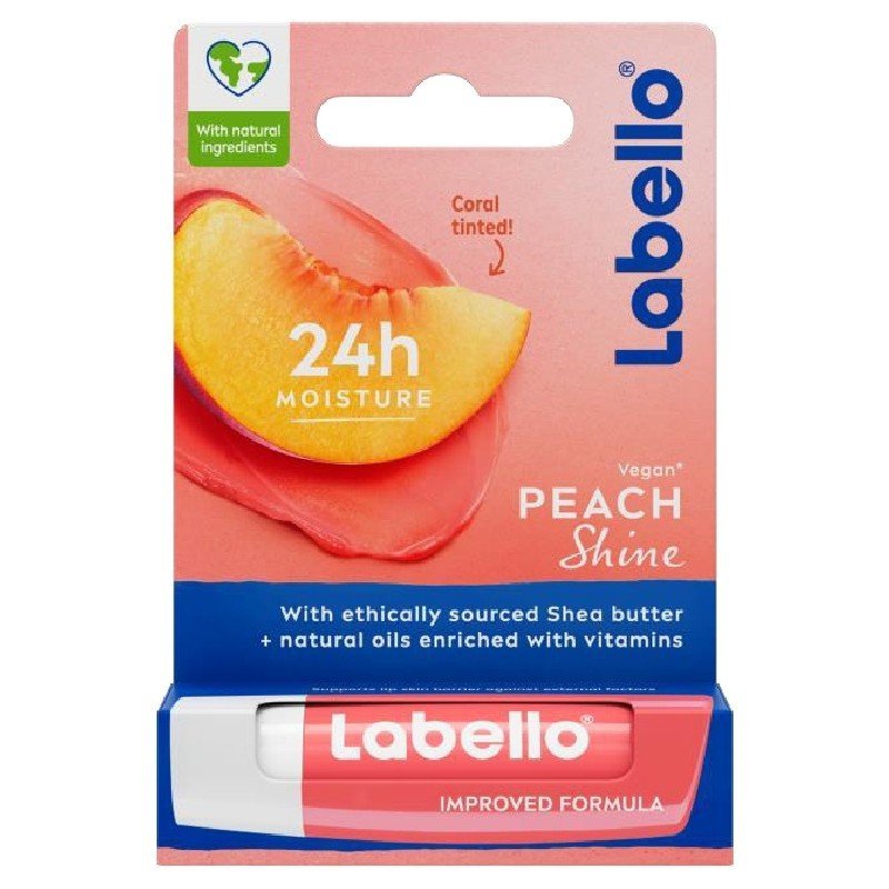 Labello Peach Shine lūpų balzamas
