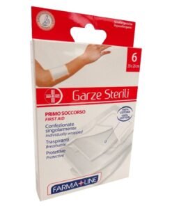 Farmaline sterilios marlės servetėlės 20 × 20 cm, 6 vnt.