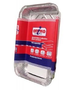 Ottimo aliuminio indai 6 porcijų su dangčiais, 2 vnt.