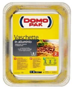 Domopak aliuminio indai 8 porcijų be dangčio R98, 2 vnt.
