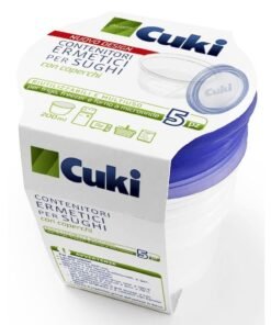Cuki hermetiški plastikiniai indeliai padažams, 5 vnt., 200 ml