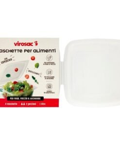 Plastikiniai maisto indai su dangčiu VIROSAC (įvairūs)