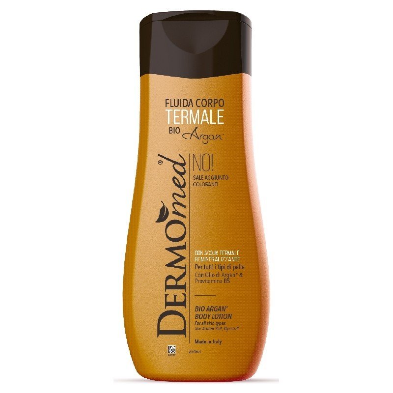Dermomed kūno losjonas su ekologišku arganų aliejumi ir terminiu vandeniu, 250 ml