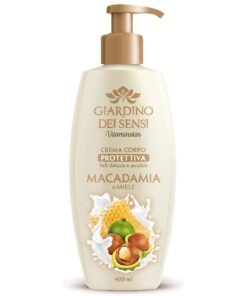 Giardino dei Sensi apsauginis kūno kremas su makadamijų aliejumi ir medumi, 400 ml
