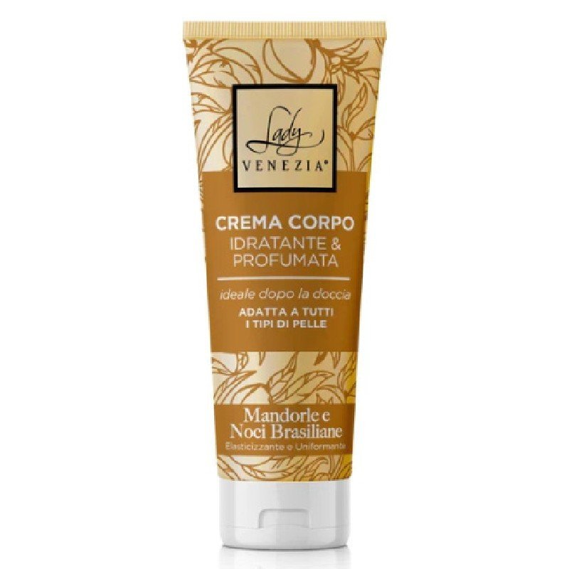 Lady Venezia drėkinamasis ir kvapnus kūno kremas su migdolais ir braziliniais riešutais, 200 ml