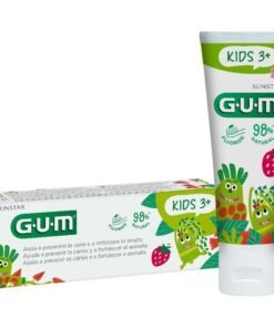 GUM Kids 3+ braškių skonio dantų pasta vaikams, 50 ml