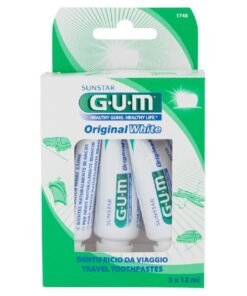 GUM Original White balinamoji dantų pasta kelioninis rinkinys, 3 x 12 ml