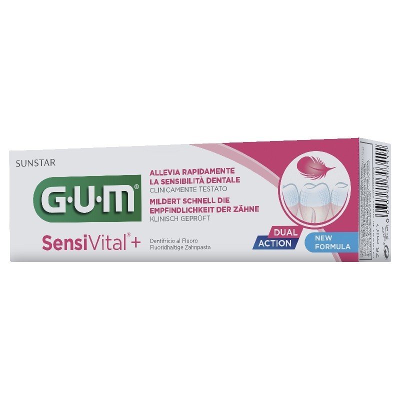 GUM SensiVital+ gelinė dantų pasta jautriems dantims, 75 ml