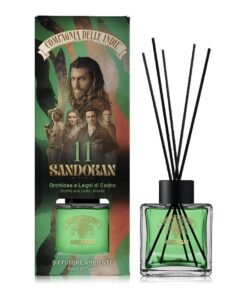 Compagnia delle Indie Sandokan namų kvapas su lazdelėmis Orchid & Cedar Woods, 100 ml