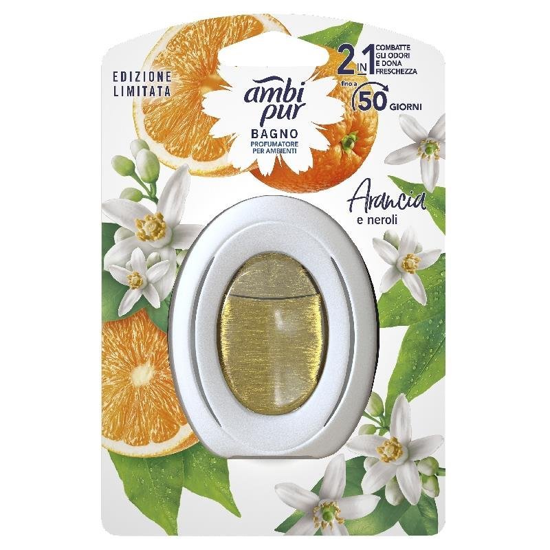 Ambi Pur „Bagno Arancia e Neroli“ vonios gelinis kvapų sugėriklis, iki 50 dienų