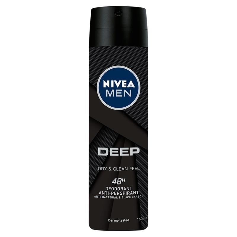 Nivea Men Deep purškiamas antiperspirantas, 150 ml