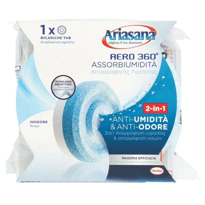 Ariasana Aero 360° drėgmės surinkėjo tabletė, 450 g (bekvapė)