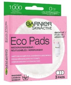 Garnier SkinActive Eco Pads daugkartinio naudojimo makiažo valymo diskeliai, 3 vnt.