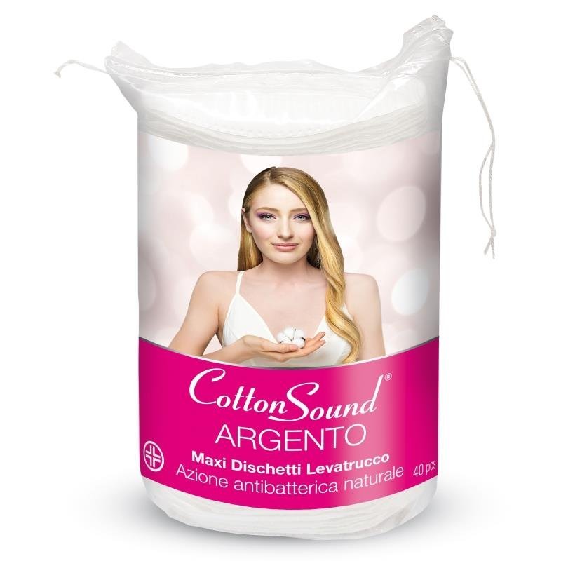 Cotton Sound Argento Maxi makiažo valymo diskeliai, 40 vnt.