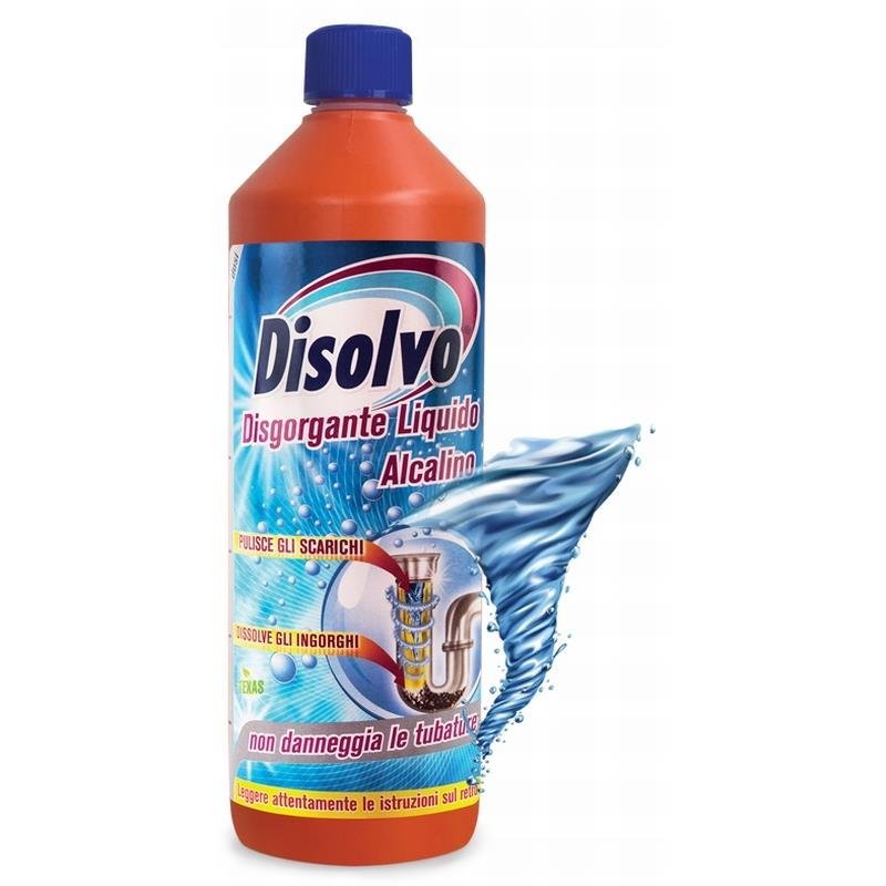 Disolvo Disgorgante Liquido Alcalino kanalizacijos vamzdžių valiklis, 1000 ml