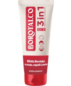 Borotalco Uomo Amber 3in1 dušo želė ir šampūnas vyrams, 200 ml