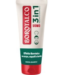 Borotalco Uomo Original 3in1 dušo želė ir šampūnas vyrams, 200 ml