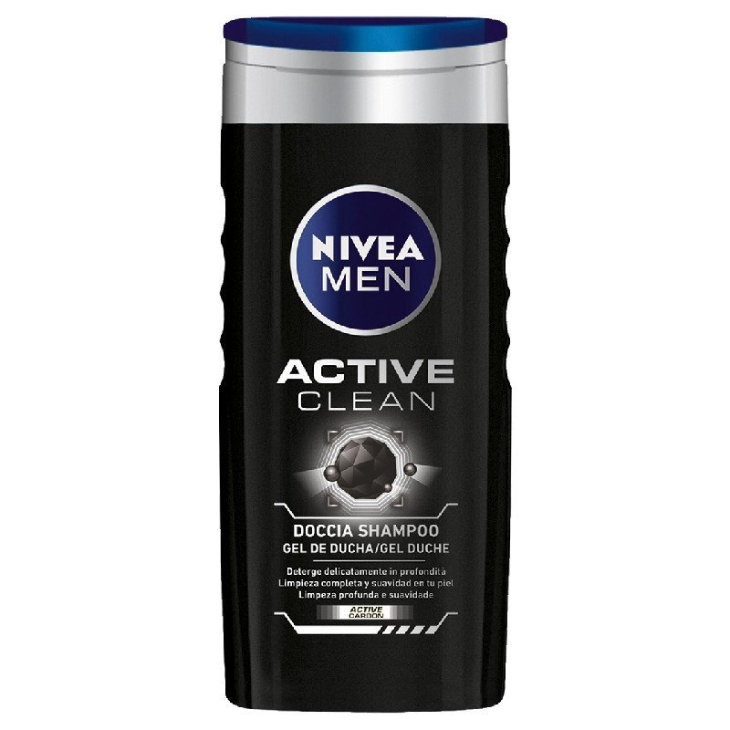 Nivea Men Active Clean dušo želė ir šampūnas vyrams, 250 ml