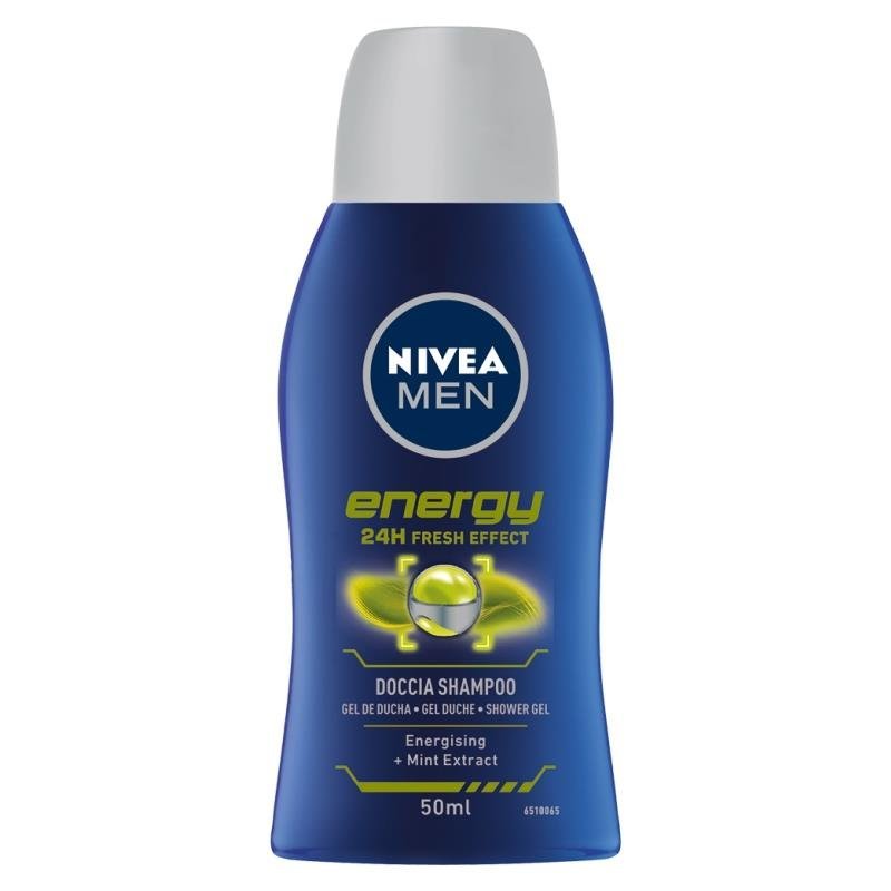 NIVEA Men Energy dušo želė kūnui, veidui ir plaukams, 50 ml