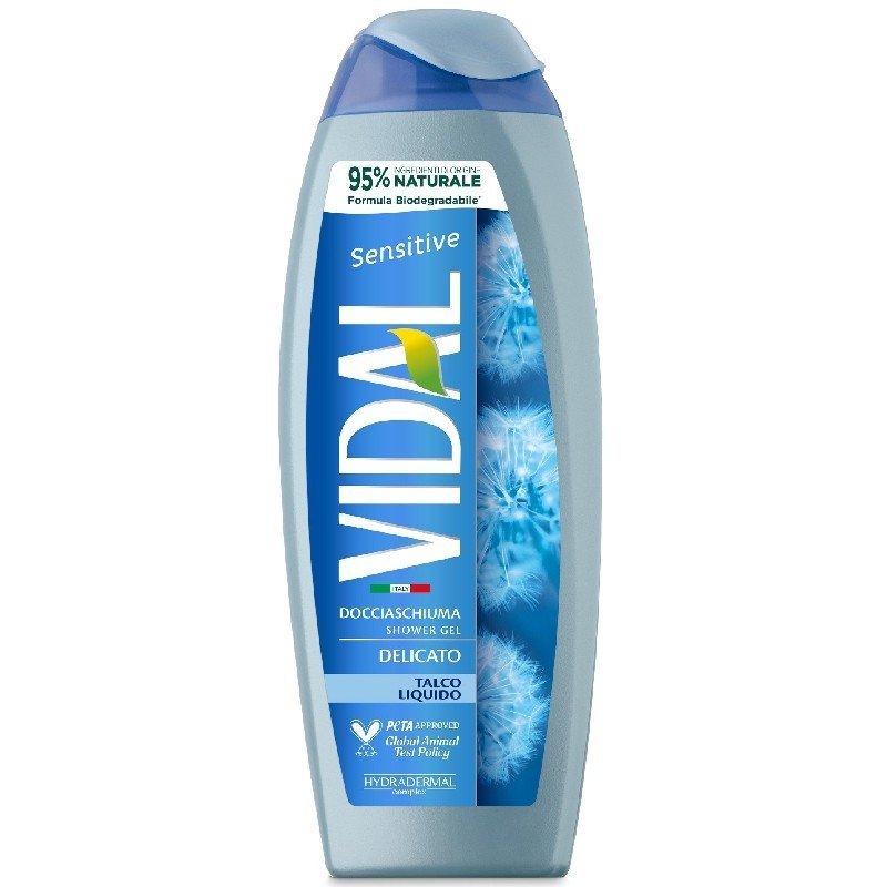 Vidal Sensitive dušo želė su skystuoju talku, 250 ml