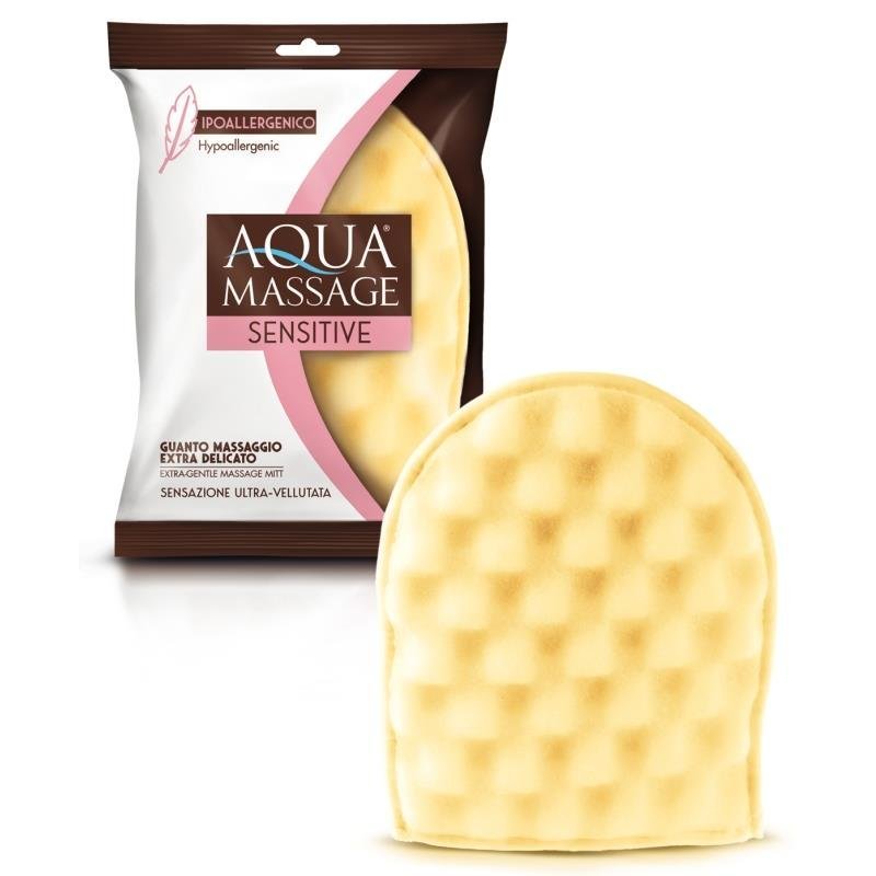Aqua Massage Sensitive švelni masažinė prausimosi pirštinė, 1 vnt.