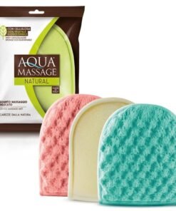 Aqua Massage Natural masažinė prausimosi pirštinė, 1 vnt.