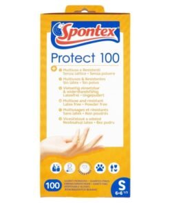 Spontex Protect 100 vinilinės vienkartinės pirštinės, 100 vnt