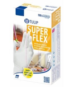 Tulip Super Flex vinilinės vienkartinės pirštinės, 100 vnt
