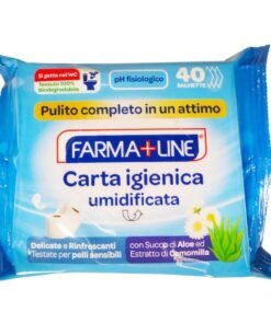 Farmaline drėgnas tualetinis popierius su alaviju ir ramunėlėmis, 40 vnt.