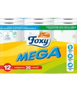 Foxy Mega tualetinis popierius, 2 sluoksnių, 12 rulonų