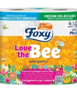 Foxy Love the Bee tualetinis popierius, 2 sluoksnių, 4 rulonai