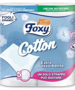 Foxy Cotton tualetinis popierius, 5 sluoksnių, 4 rulonai
