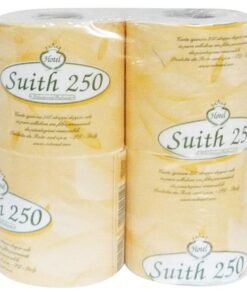 Suith 250 Hotel tualetinis popierius su juostelėmis, 4 rulonai, 2 sluoksnių
