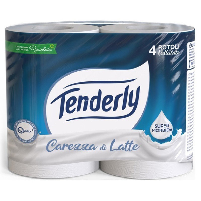Tenderly Carezza di Latte tualetinis popierius, 4 rulonai, 2 sluoksnių